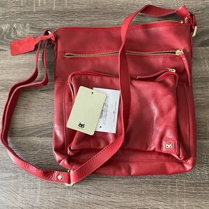 Wise Owl Leather Crossbody Bag